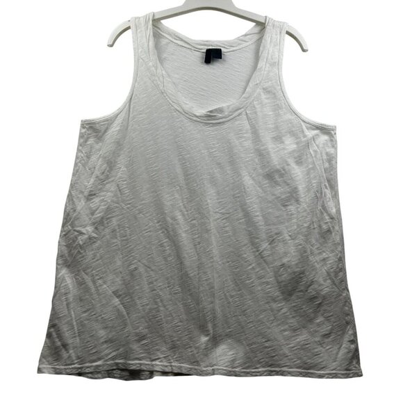 Anthropologie Left Of Center Roxie White Sleeveless Tank Top XL - Picture 1 of 6